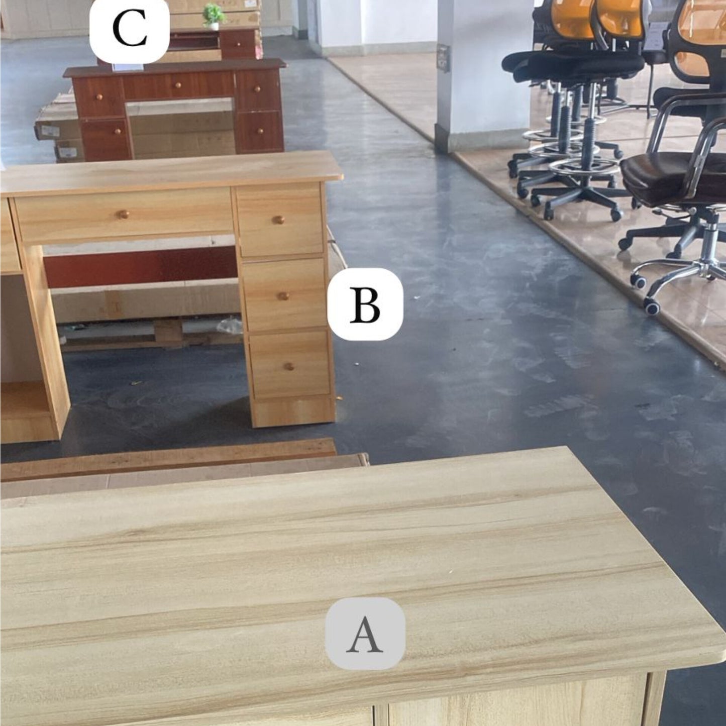 Wooden desk