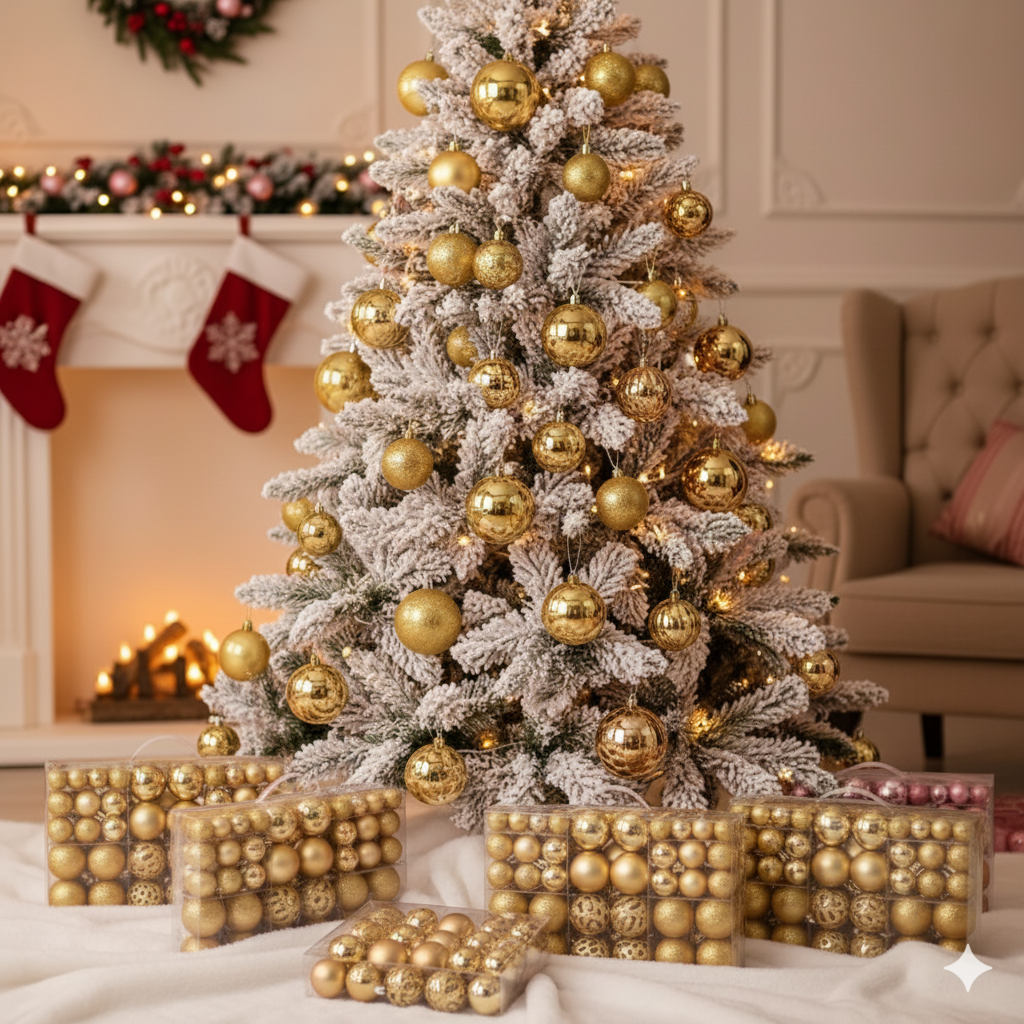 100 Christmas balls