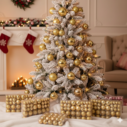 100 Christmas balls