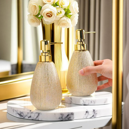 Golden Ceramic Press Bottle