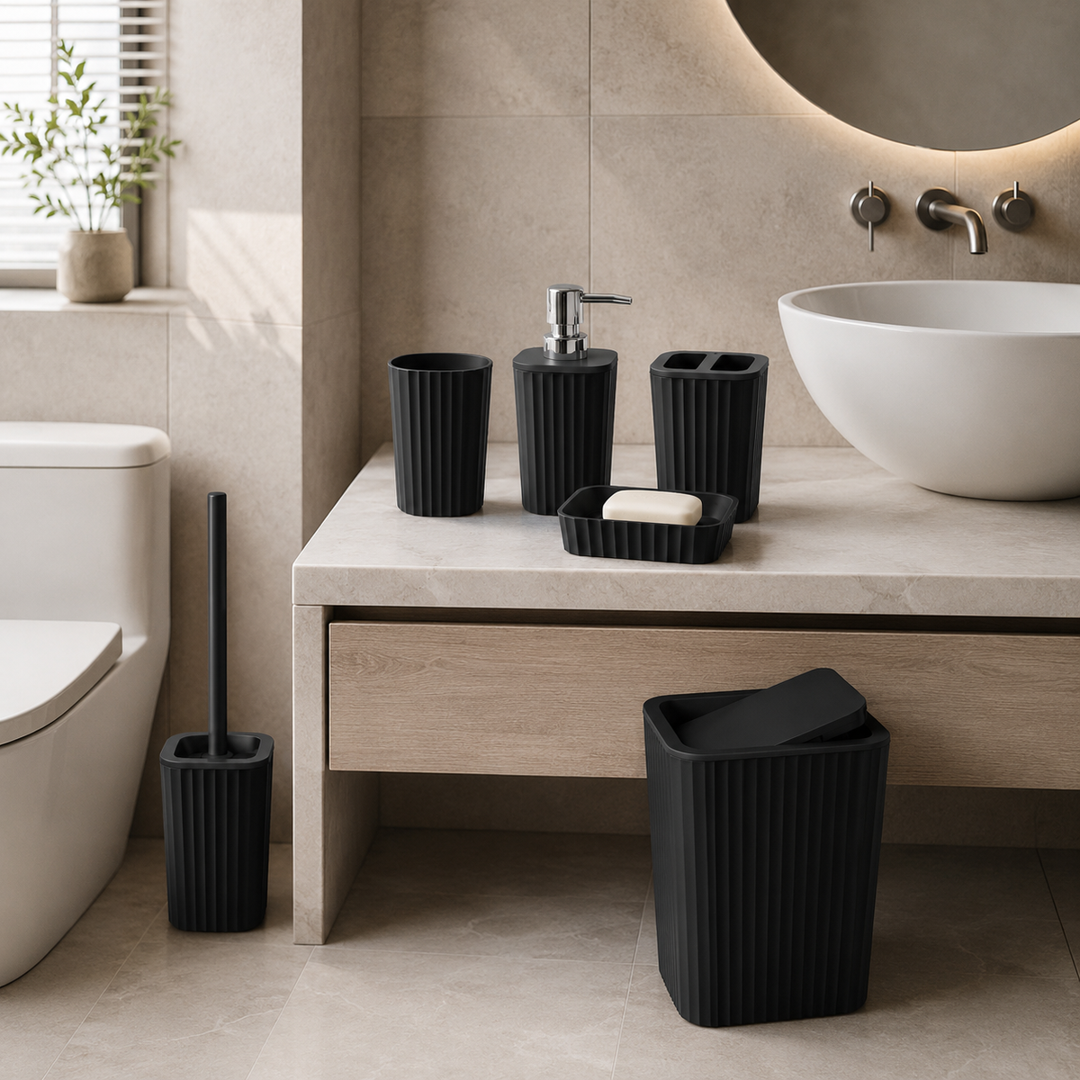 6Pcs Bathroom Set