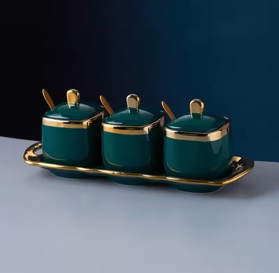 3pc  ceramic cannisters set