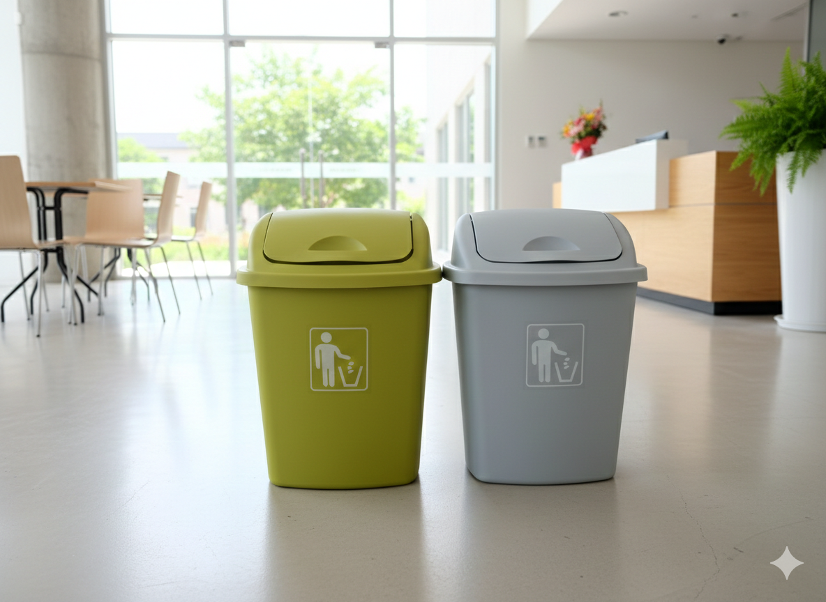 Plastic Swing Lid Waste Bin