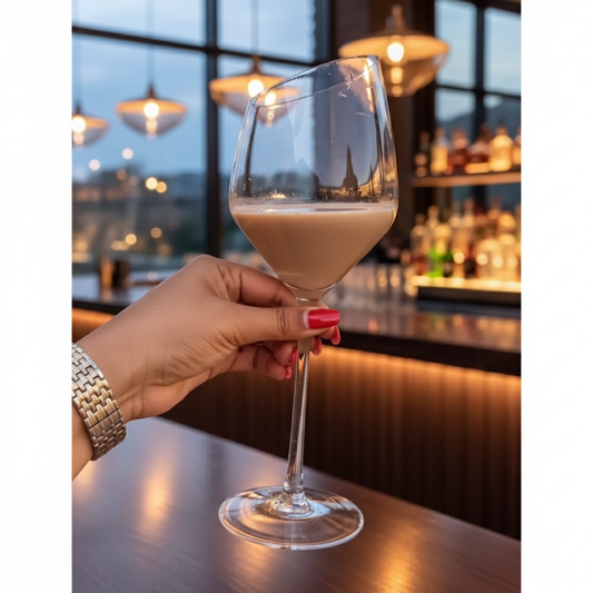 6pc Slanted  wine glasses