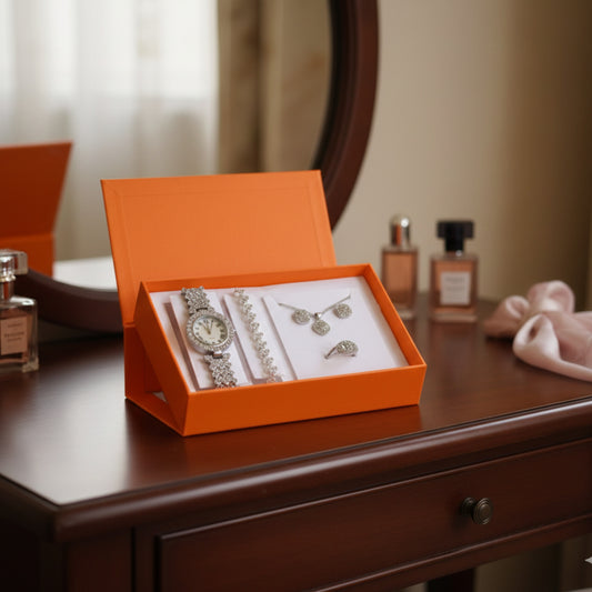 5 Piece Ladies Jewelry and Watch Gift Set