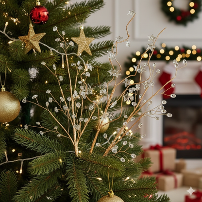 Christmas Decorations Crystal Bud Branches