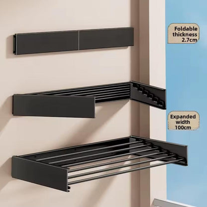 100Cm Long  Folding Wall Mounted Clothes Drying Rack Gha