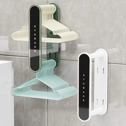 Retractable hanger storage shelf