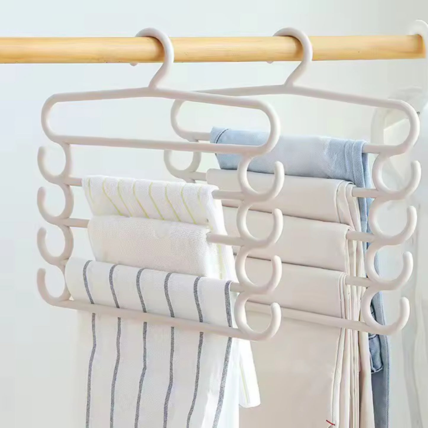 3pcs 5 Layers Non Slip Strong PVC Hanger