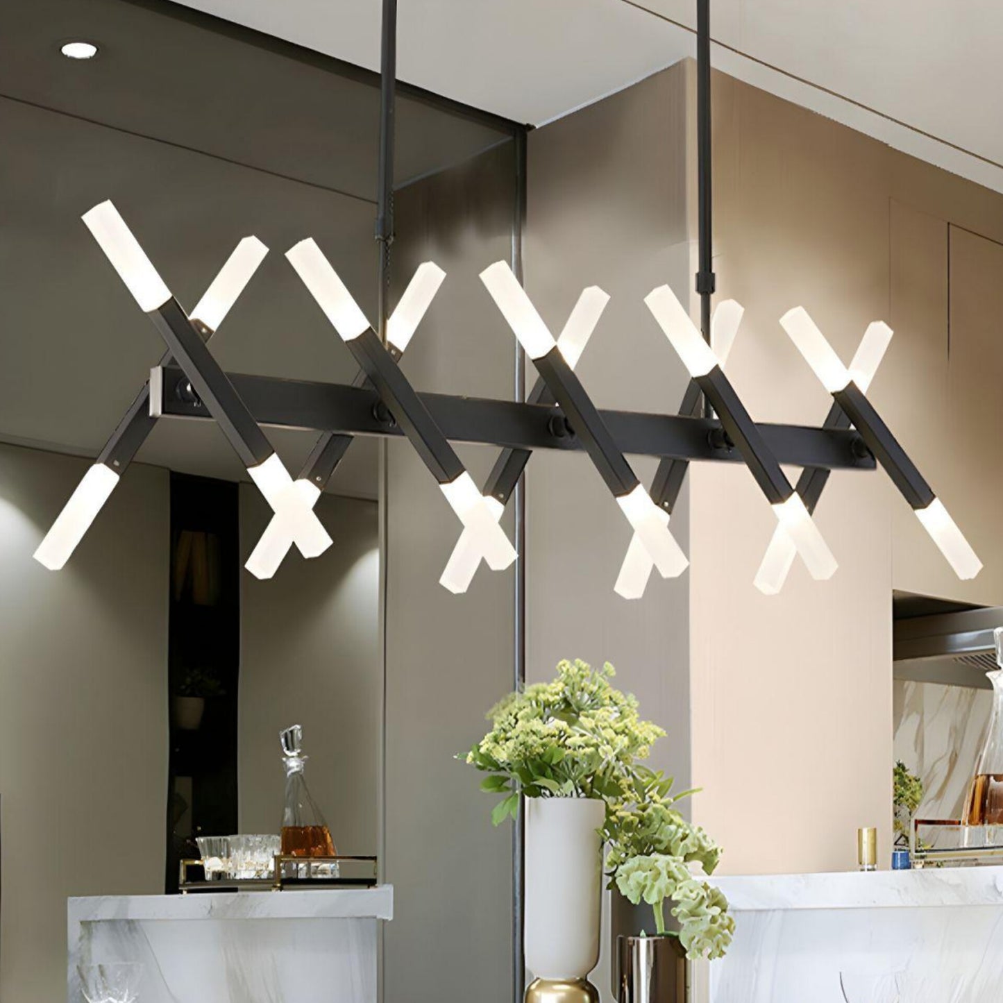 Rectangular Branch Chandelier