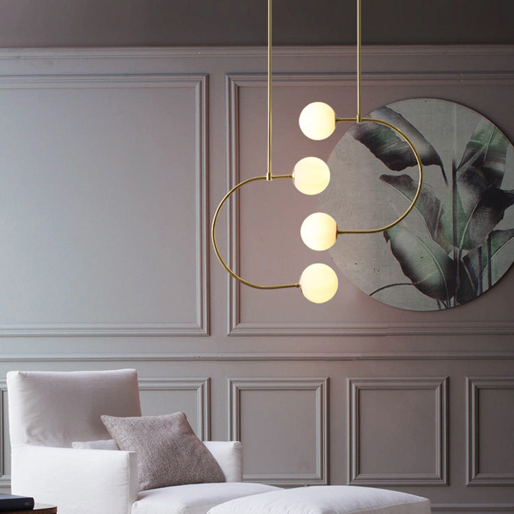 Modern hanging light with 4 bulbs