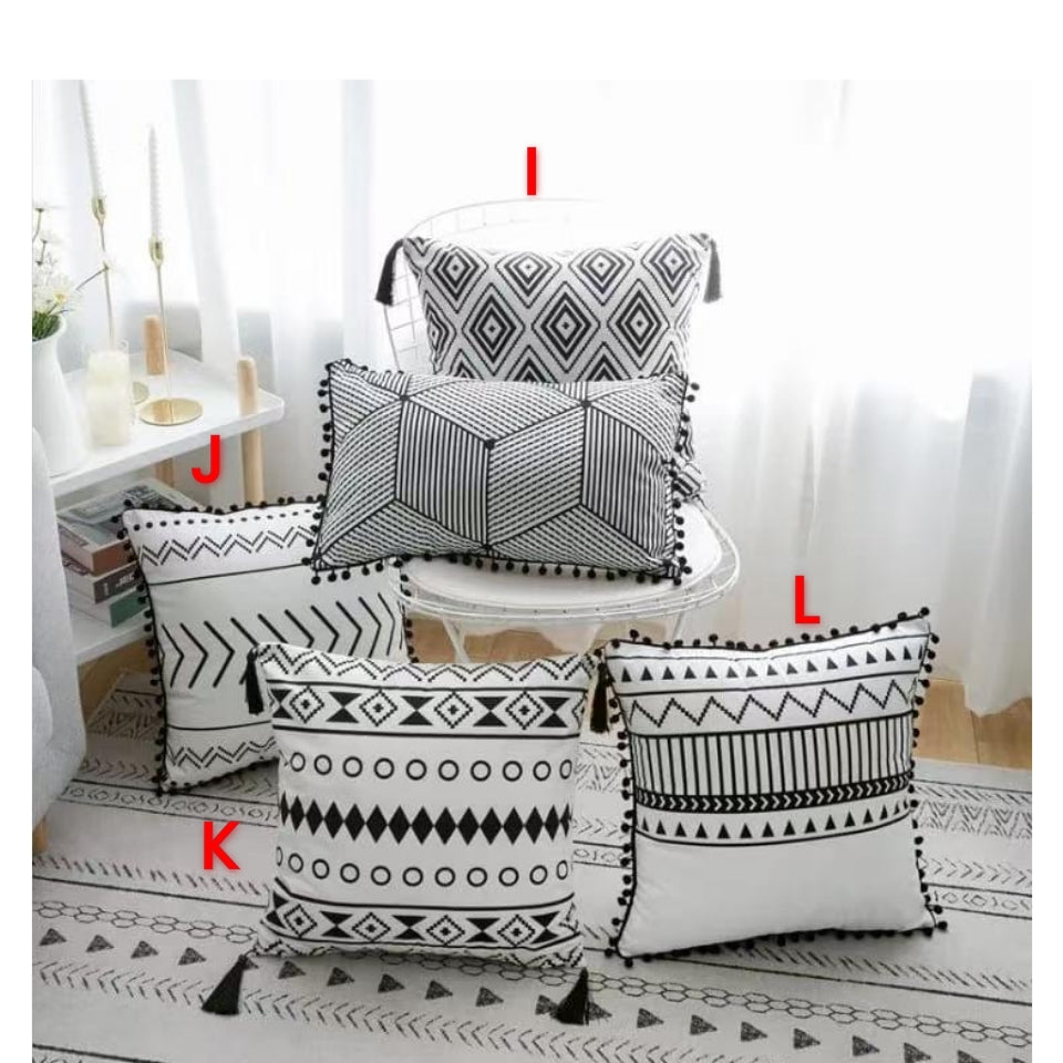Cotton throw pillow covers