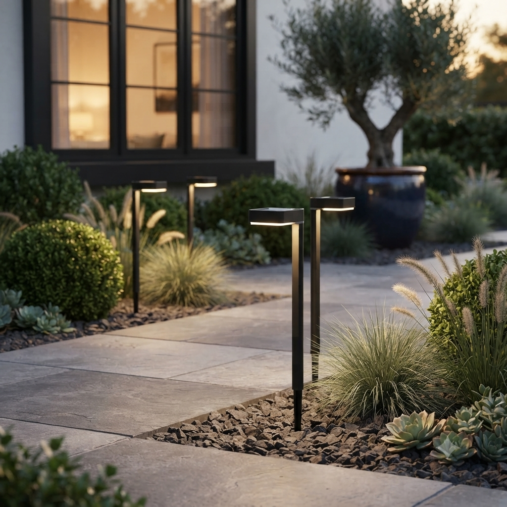 Philips LED Solar Pedestal Pathway Light Square 200 Lumen Vynce-25090