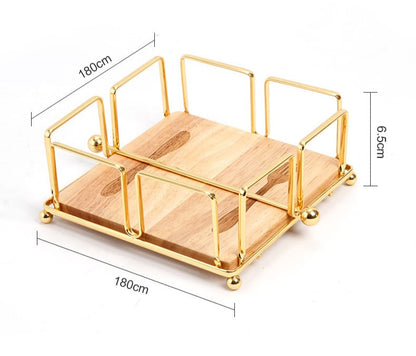 Metallic serviette holder