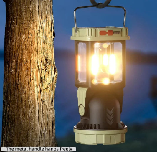 Multifunctional solar and rechargeable camping light lantern flashlight