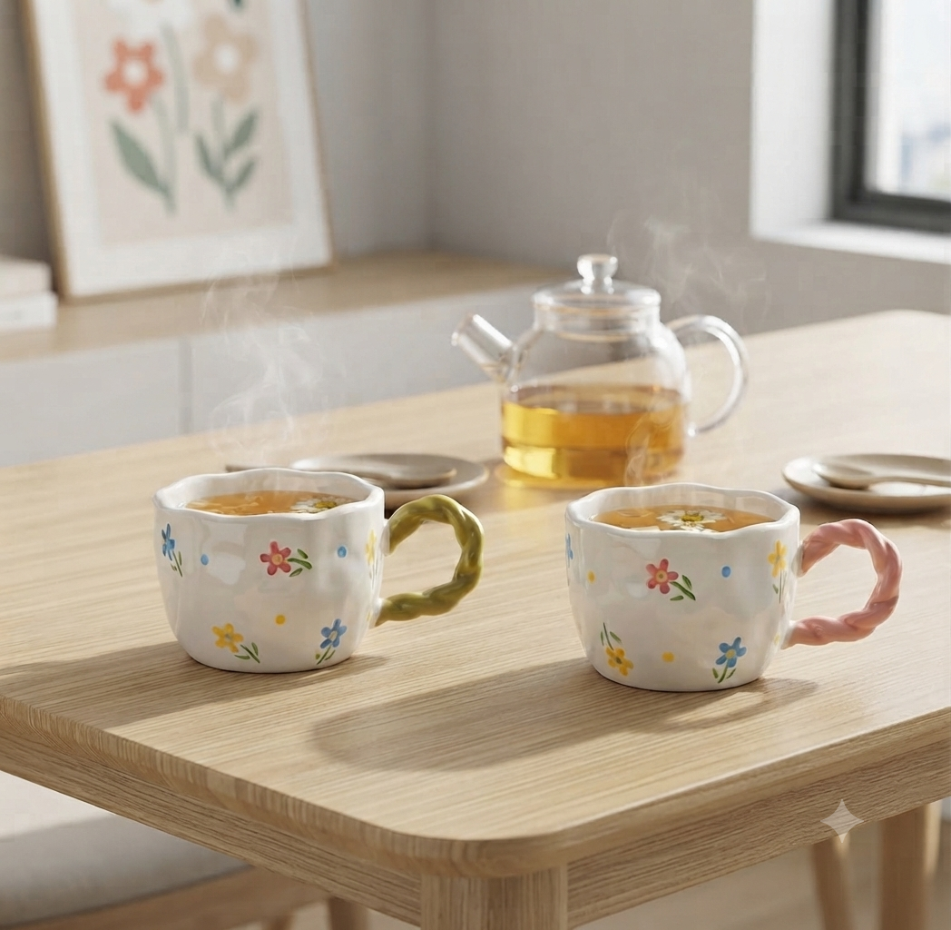 Floral Ceramic Mugs