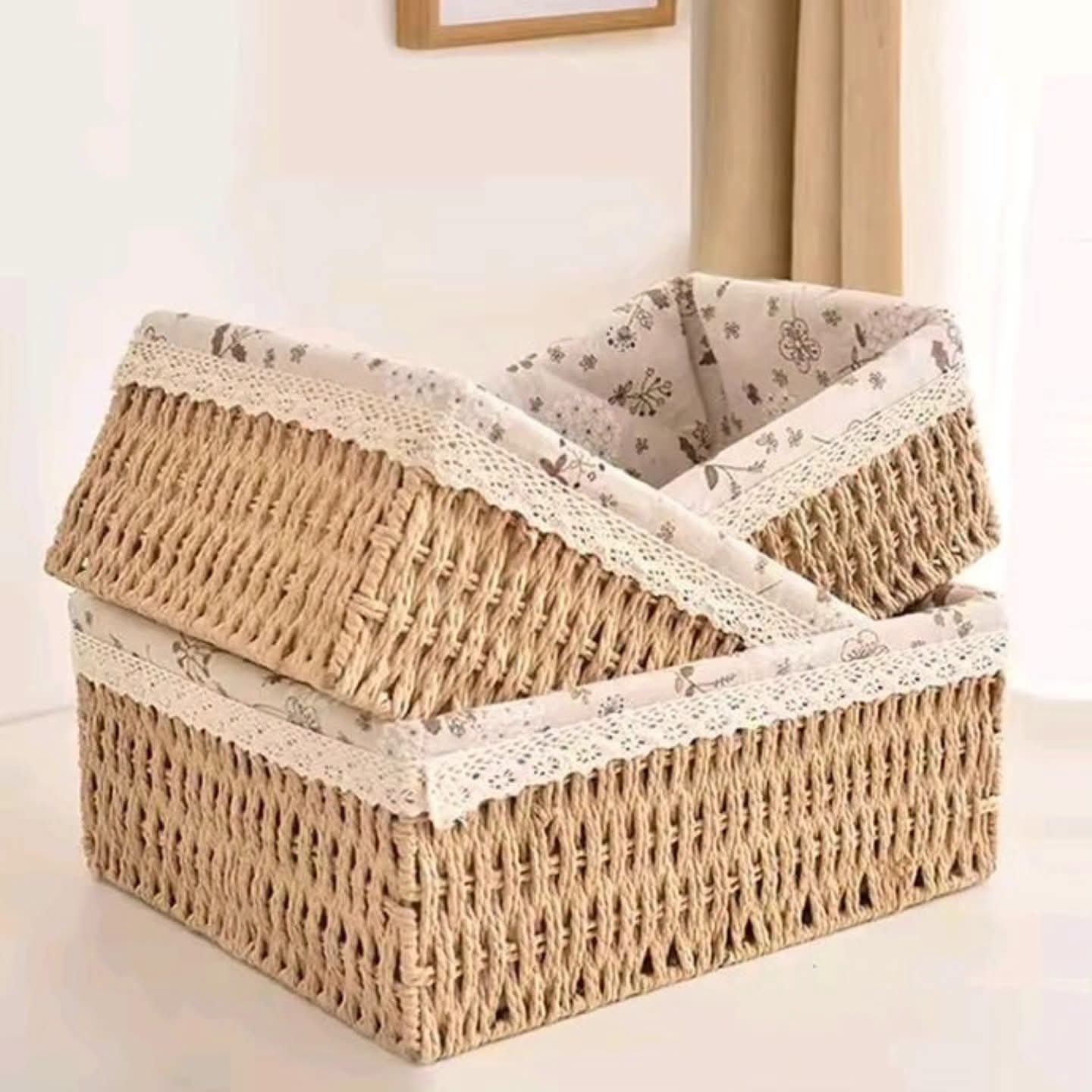 Handmade Rattan Storage Baskets