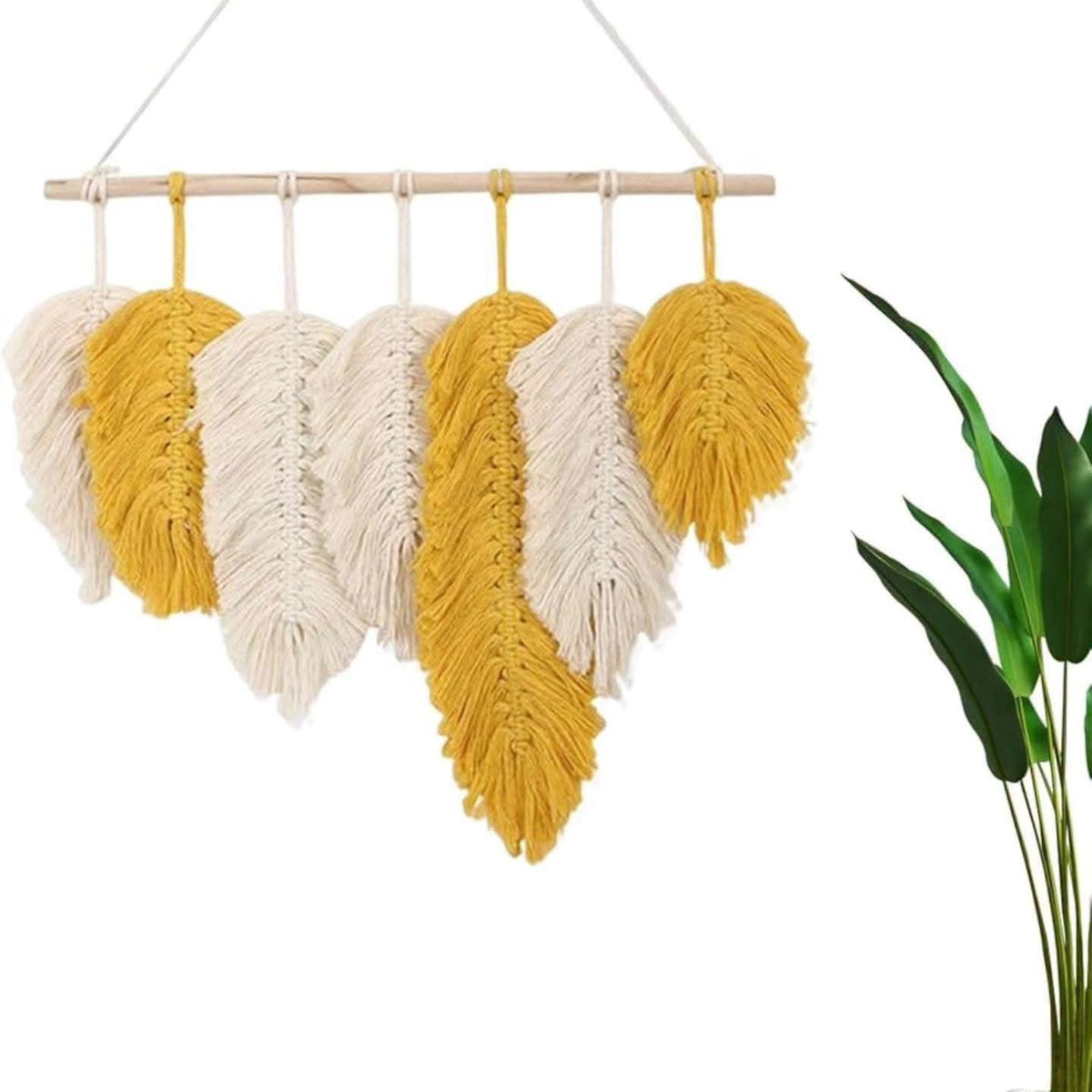 Tapestry Leaf Wall Art Decor Bohemian Macrame Wall Hanging