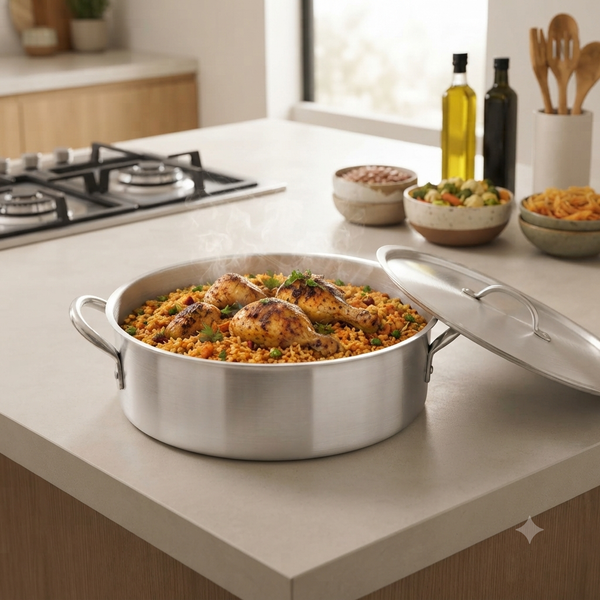 Assorted  Aluminium Medium Casserole Shallow Fry Pots Pans with Lid
