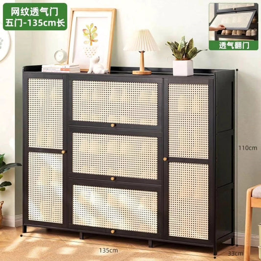 26 Pairs Wooden Bamboo Shoe Cabinet Gha