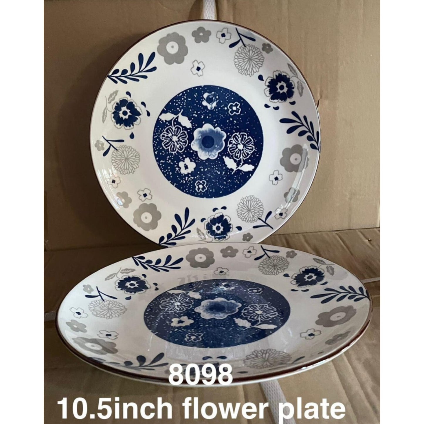 6Pc Ceramic Dinner Plates Floral