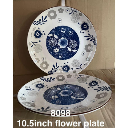 6Pc Ceramic Dinner Plates Floral