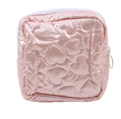 Candy color square glossy cosmetic bag