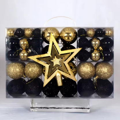101 Christmas balls with tree topper