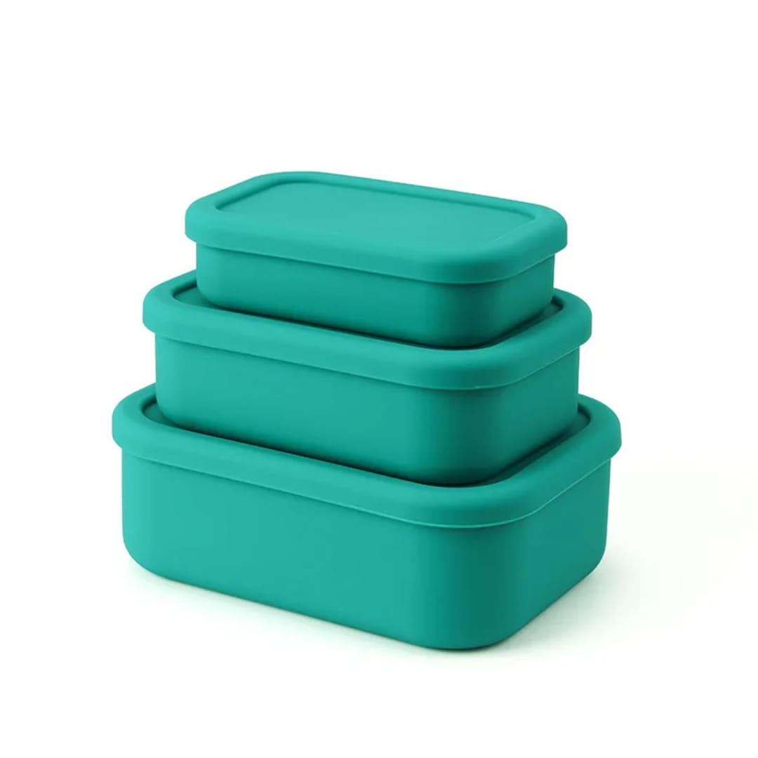3Pc silicone fridge containers set