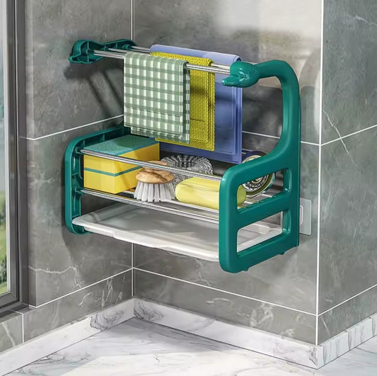 Sink top organizer rack