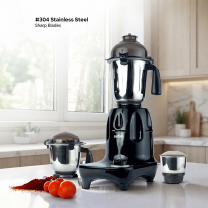 Sanford Mixer Grinder 3 Jar With 1200W Motor and Stainless Steel Jars - SF5911GM