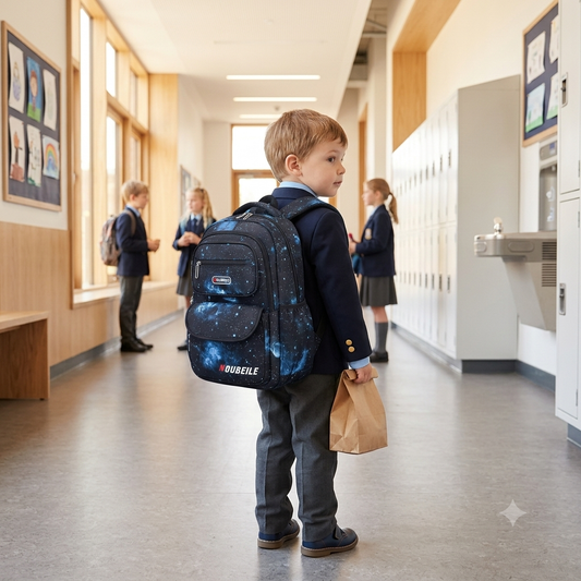 Black Kids School Bag Backpack