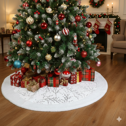 Christmas Tree Skirt  Plush Carpet