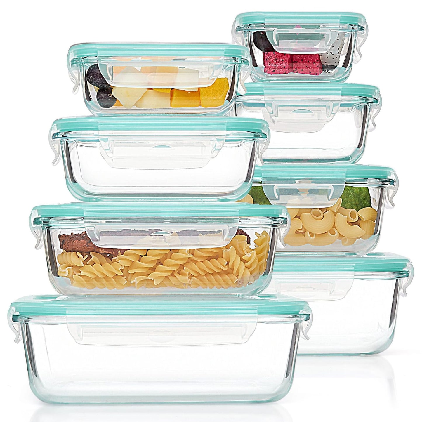 4pcs Airtight  Glass Food  Containers