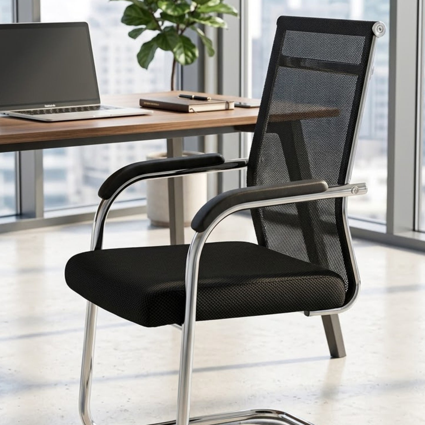 Ergonomic Mesh Office Visitor Chair with Cantilever Frame