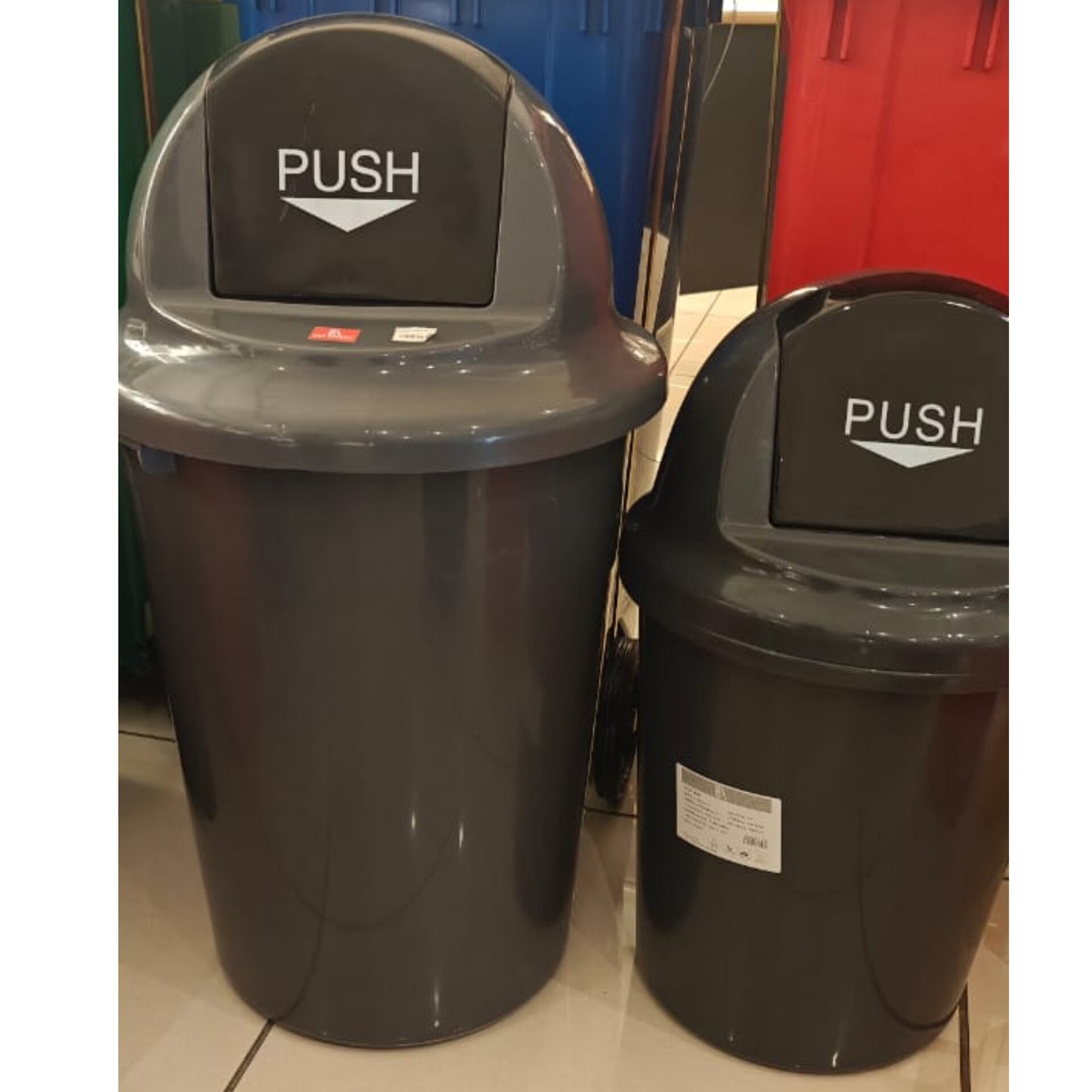 Swing dust bins