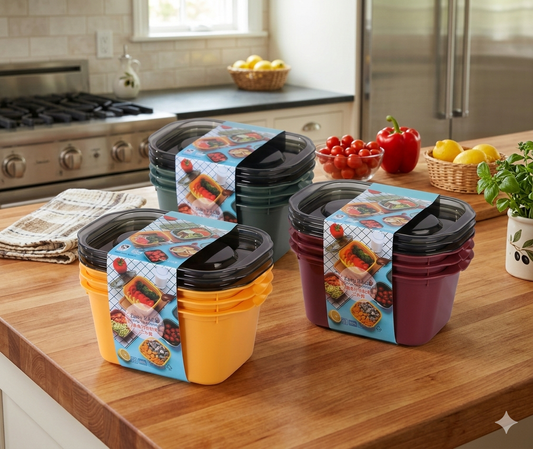 3Pc Fridge Containers 