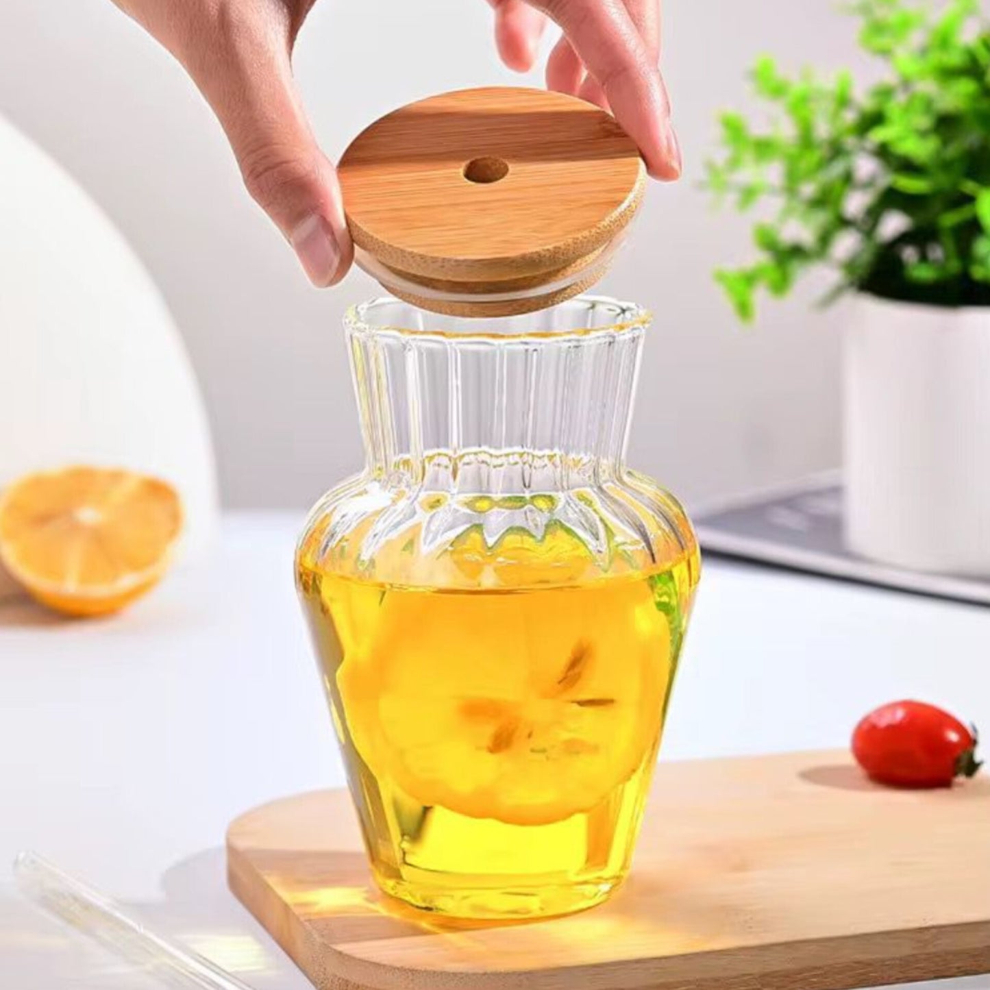 500ml juice cup with straw