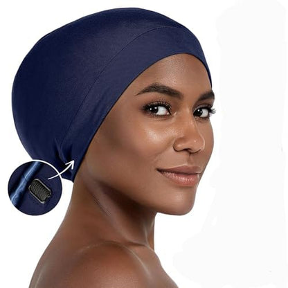 Sleeping hair bonnet with satin inside