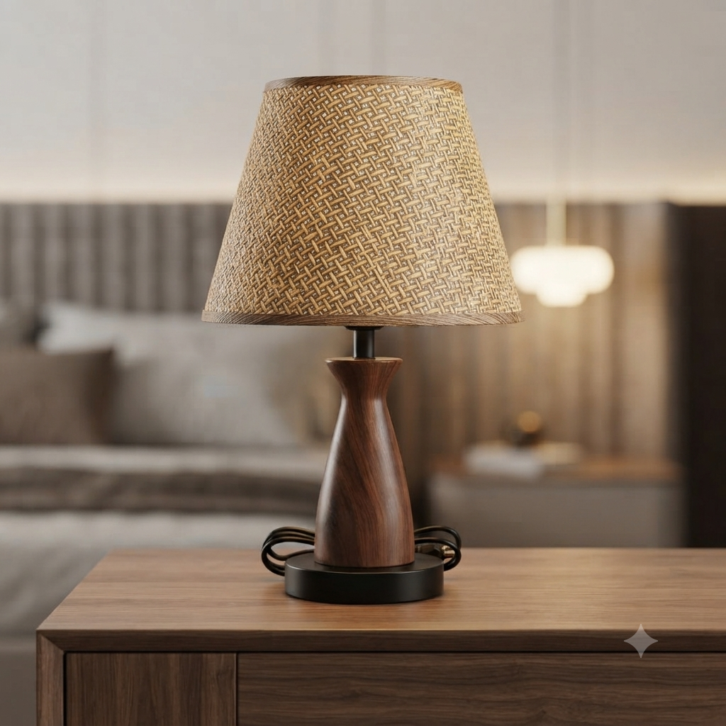 Retro Woven Texture Table Lamp