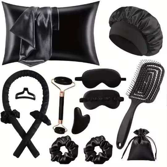 13 pcs Satin Silk Beauty Sleep Set-2450