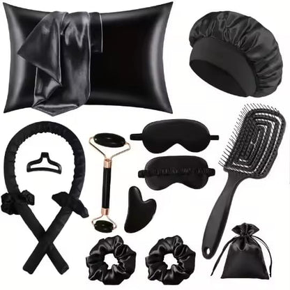 13 pcs Satin Silk Beauty Sleep Set-2450