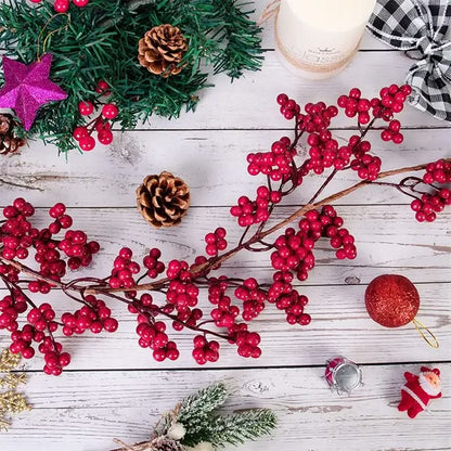 Artificial Red Berry Plants Christmas