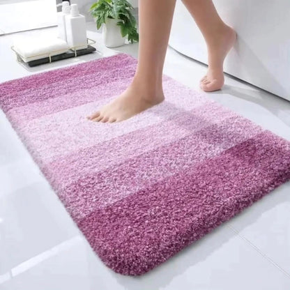 Fluffy bathroom rug