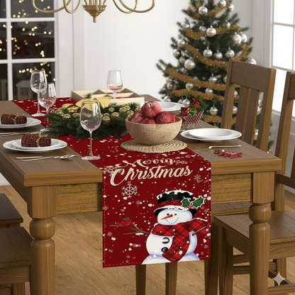 Christmas linen table runners