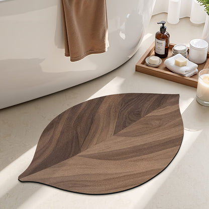Rustic Leaf Bath Mat