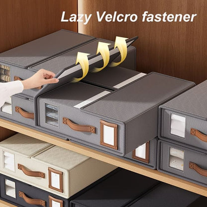 Fabric closet storage organizer box