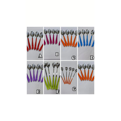 6Pcs colored table spoons