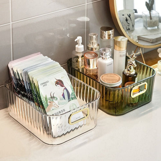 Bathroom organizer baskets