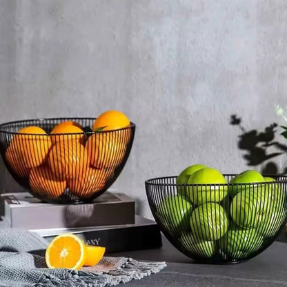 Circular Mesh Metal Fruit Basket